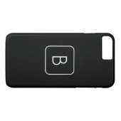 Coques Case-Mate iPhone Monogram de Styled | White & Black (Dos (Horizontal))