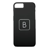 Coques Case-Mate iPhone Monogram de Styled | White & Black (Dos)