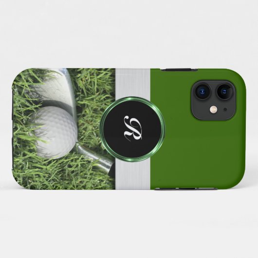 Coques Case-Mate iPhone Monogram Golf Thème Hommes (Dos (Horizontal))