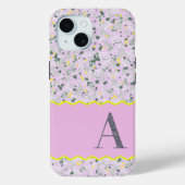 COQUES Case-Mate iPhone MONOGRAM INITIAL A LILAC PETITES FLEURS (Verso)