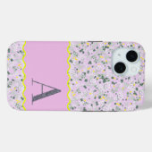 COQUES Case-Mate iPhone MONOGRAM INITIAL A LILAC PETITES FLEURS (Verso (horizontal))