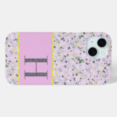 COQUES Case-Mate iPhone MONOGRAM INITIAL H LILAC PETITES FLEURS (Verso (horizontal))