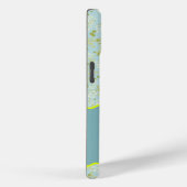 COQUES Case-Mate iPhone MONOGRAM INITIAL V ACQUA PETITES FLEURS (Verso / Droite)