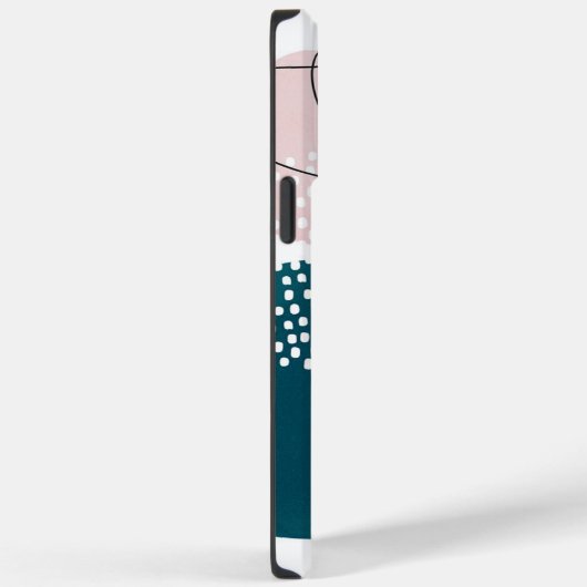 Coques Case-Mate iPhone Monogram K Turquoise Orange Boho Art Abstrait (Verso / Droite)