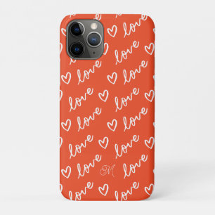 Case-Mate iPhone Case Monogram Love Lettering & Cœurs Motif Rouge