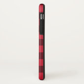 Coques Case-Mate iPhone Monogram Lumberjack Rouge noir Buffle Plaid (Dos/Gauche)
