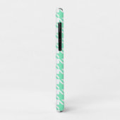 Coques Case-Mate iPhone Monogram Mint White Pepita Houndstooth Motif (Dos/Gauche)