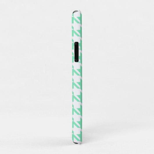 Coques Case-Mate iPhone Monogram Mint White Pepita Houndstooth Motif (Dos/Droite)