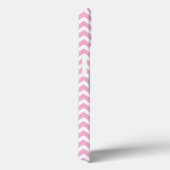 Coques Case-Mate iPhone Monogram Modern Chevron Motif Art géométrique Nom (Verso / Droite)