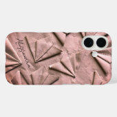 Coques Case-Mate iPhone Monogram Name Rose Gold 3D Effect Toile Look Cool  (Verso (horizontal))