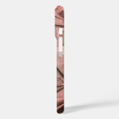 Coques Case-Mate iPhone Monogram Name Rose Gold 3D Effect Toile Look Cool  (Verso / Gauche)