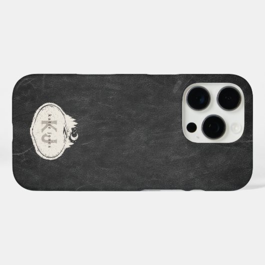 Coques Case-Mate iPhone Monogram Nature Stamp | Custom Name (Verso (horizontal))