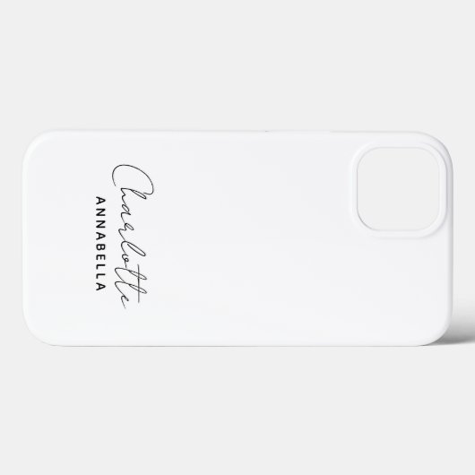 Coques Case-Mate iPhone Monogram neutre | Minimalist stylish (Verso (horizontal))