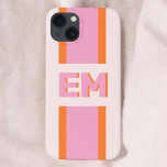 Case-Mate iPhone Case Monogram Retro Bold Rose oran<br><div class="desc">Ajoutez une touche de flair personnel à votre essentiel quotidien avec ce coque iphone personnalisé, conçu pour faire une déclaration. Votre monogramme prend le devant de la scène, conçu dans une police sans serif audacieuse et mis en évidence avec un effet d'ombre de goutte sophistiqué, apportant profondeur et dimension à...</div>