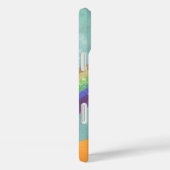 Coques Case-Mate iPhone Monogram Retro Fox Art Aqua Orange Retro (Verso / Droite)