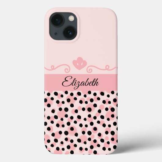 Coques Case-Mate iPhone Monogram Rose Imprimé Léopard Guépard Tendance (Verso)