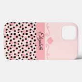 Coques Case-Mate iPhone Monogram Rose Imprimé Léopard Guépard Tendance (Verso (horizontal))