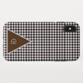 Coques Case-Mate iPhone   Monogram Rustique Chic Carreaux (Dos (Horizontal))