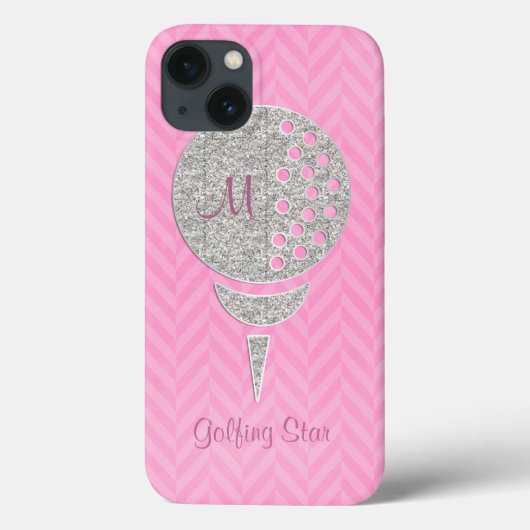 Coques Case-Mate iPhone Monogram Silver Parties scintillant Golf Ball sur  (Verso)