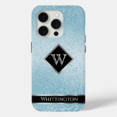 Coques Case-Mate iPhone Monogram Twinkle Ombre - Bébé bleu (Verso)