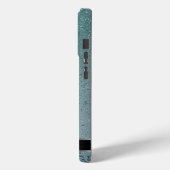 Coques Case-Mate iPhone Monogram Twinkle Ombre - Turquoise (Verso / Gauche)
