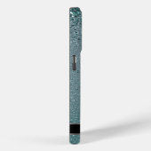 Coques Case-Mate iPhone Monogram Twinkle Ombre - Turquoise (Verso / Droite)