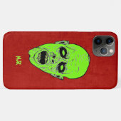 Coques Case-Mate iPhone Monogram Undead Green Zombie Têtes (Dos (Horizontal))