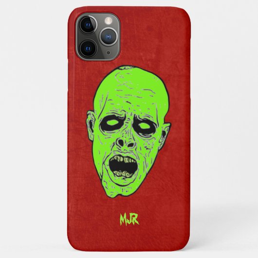 Coques Case-Mate iPhone Monogram Undead Green Zombie Têtes (Dos)