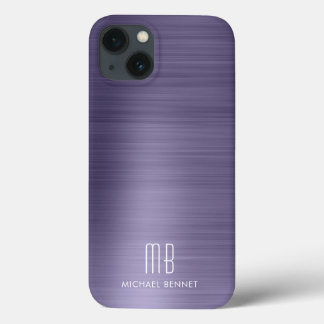 Case-Mate iPhone Case Monogram Violet Métal Brossé