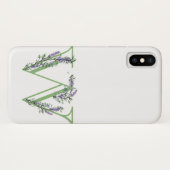 Coques Case-Mate iPhone Monogram W Lavande Eucalyptus (Dos (Horizontal))