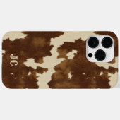 Coques Case-Mate iPhone Monogram Western Country Modern Brown Cowgirl (Verso (horizontal))