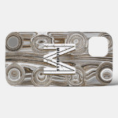 Coques Case-Mate iPhone Monogram White & Gold Parties scintillant Funky Re (Verso (horizontal))