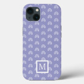 Coques Case-Mate iPhone Monogram White Rainbow (Verso)