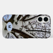 Coques Case-Mate iPhone Monogram Winter Snowtree Crown Photo - (Verso (horizontal))