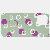 Coques Case-Mate iPhone Monogramd Elegant Résumé cercles de sauge Motif (Verso (horizontal))