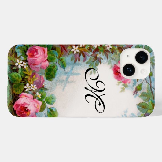 COQUES Case-Mate iPhone MONOGRAME DE ROSES ET DE JASMINE (Verso (horizontal))