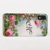COQUES Case-Mate iPhone MONOGRAME DE ROSES ET DE JASMINE (Dos (Horizontal))