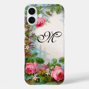 COQUES iPhone 16 PLUS MONOGRAME DE ROSES ET DE JASMINE