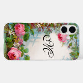 COQUES Case-Mate iPhone MONOGRAME DE ROSES ET DE JASMINE (Verso (horizontal))