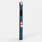 COQUES Case-Mate iPhone MONOGRAME DE SNOWMAN D'HIVER CHRÉTIEN (Dos/Droite)