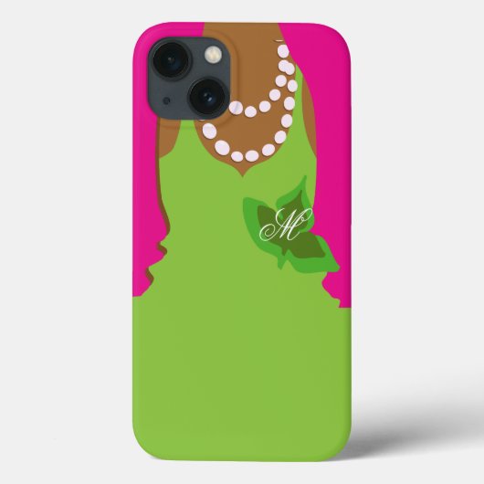 Coques Case-Mate iPhone Monograme vert de Sorority Life (Verso)
