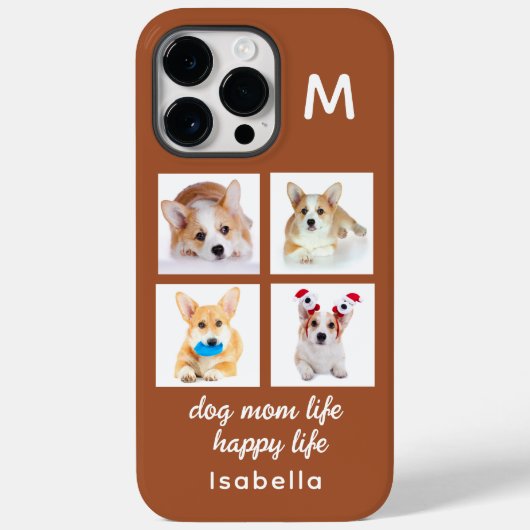Coques Case-Mate iPhone Monogramme 4 Photos en collage | Vie de maman pour (Verso)