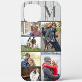 Coques Case-Mate iPhone Monogramme 6 Photo Collage blanc Bois (Verso)