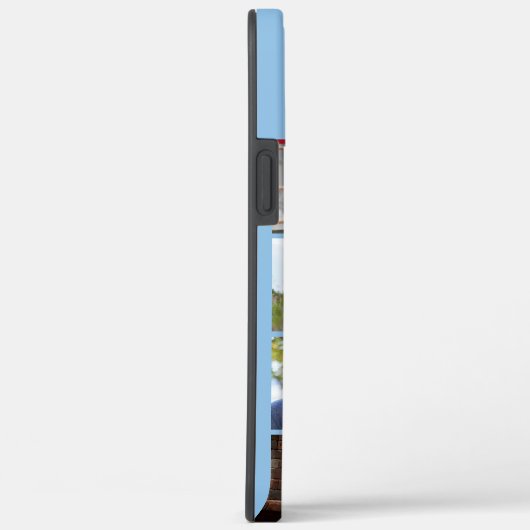 Coques Case-Mate iPhone Monogramme 6 Photo Collage Bleu Rouge (Verso / Droite)