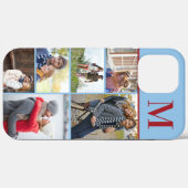Coques Case-Mate iPhone Monogramme 6 Photo Collage Bleu Rouge (Verso (horizontal))