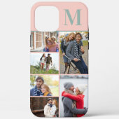 Coques Case-Mate iPhone Monogramme 6 Photo Collage Peach Green (Verso)