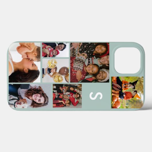Coques Case-Mate iPhone Monogramme 8 photo collage (Verso (horizontal))