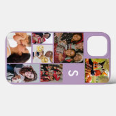 Coques Case-Mate iPhone Monogramme 8 photo collage violet (Verso (horizontal))
