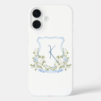 Coques iPhone 16 Monogramme à crête florale