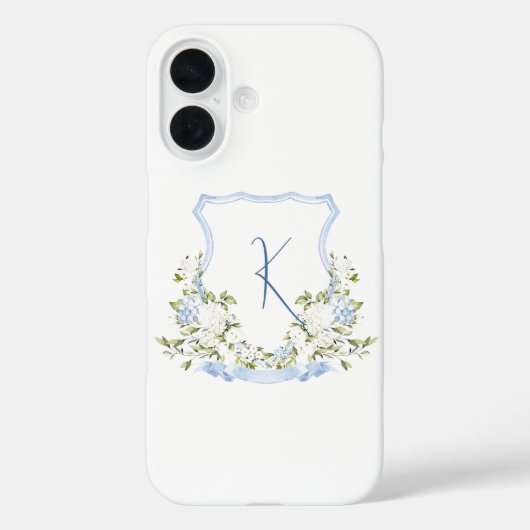Coques Case-Mate iPhone Monogramme à crête florale (Verso)
